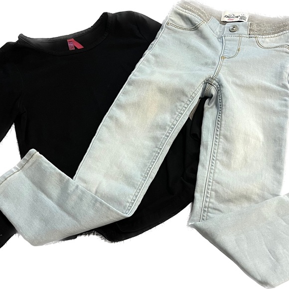 Jordache Other - 🟢 BUNDLE SALE 2 for $20 - Girls JEANS and Long Sleeve Top Bundle